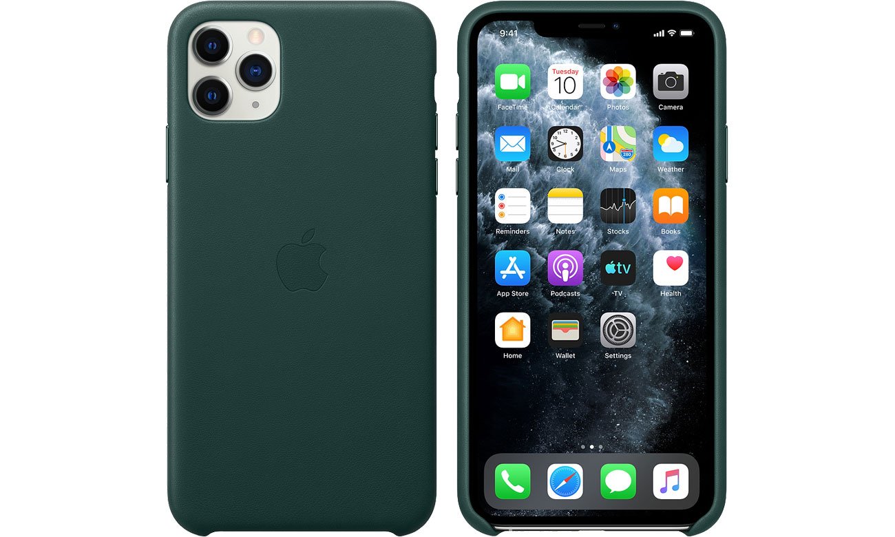 Apple Leather Case do iPhone 11 Pro Max Forest Green