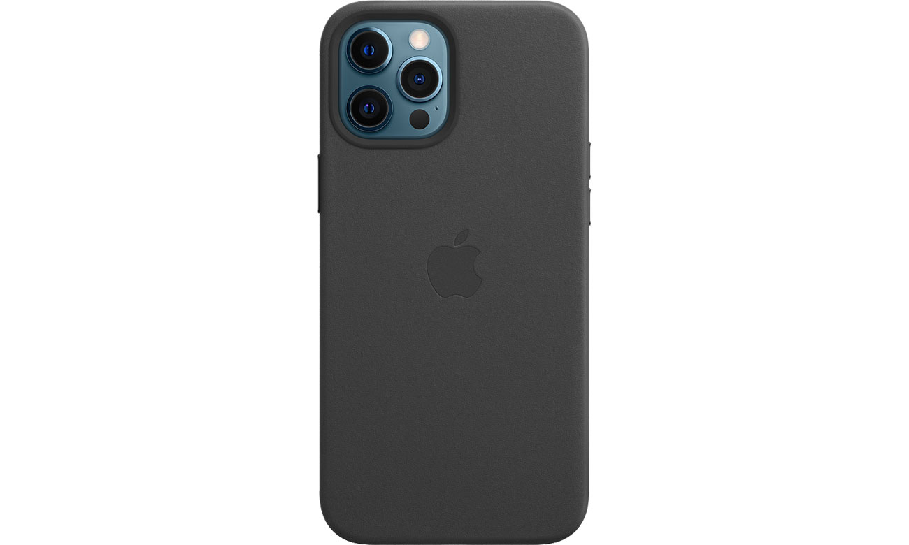 Apple Skórzane etui iPhone 12 Pro Max czarne MHKM3ZM/A