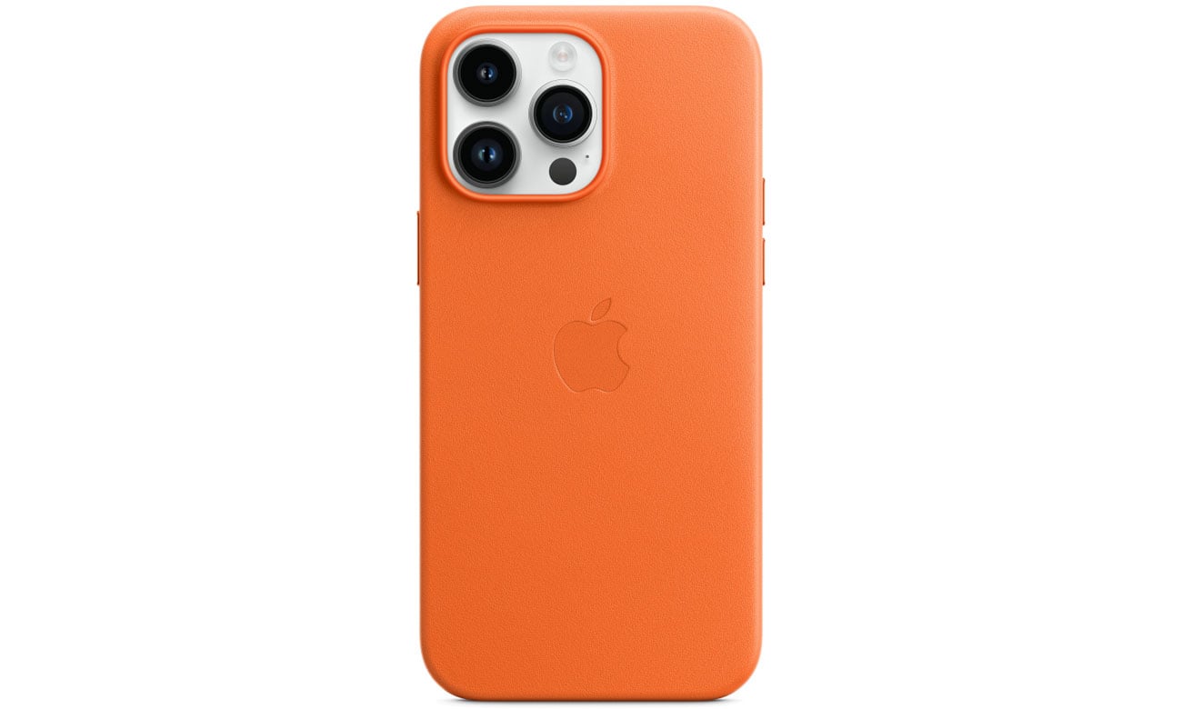 Skórzane etui do iPhone 14 Pro Max pomarańcz