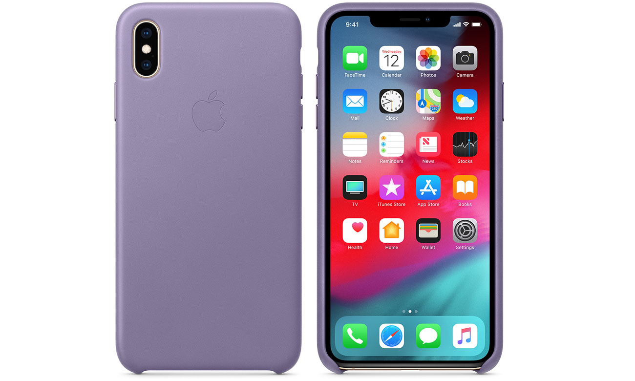 Etui Apple Leather Case Lilac do iPhone XS Max