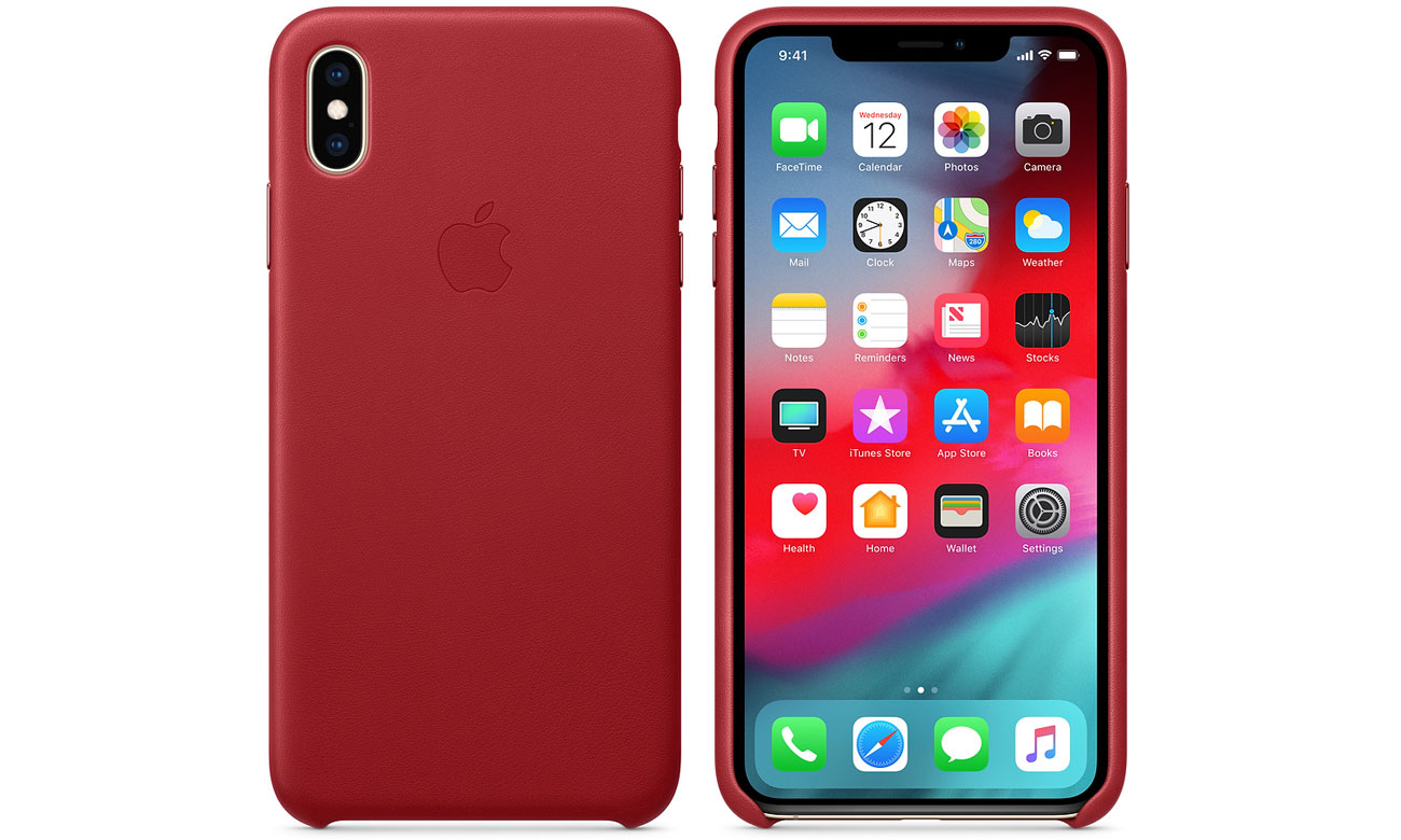 Etui Apple Leather Case (PRODUCT)RED do iPhone XS Max