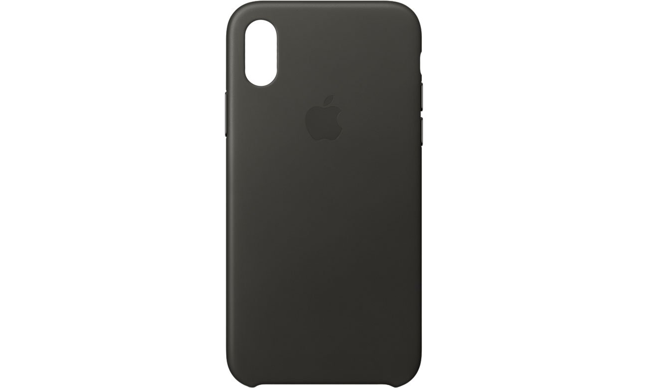 Etui skórzane Apple Leather Case Charcoal Grey iPhone X