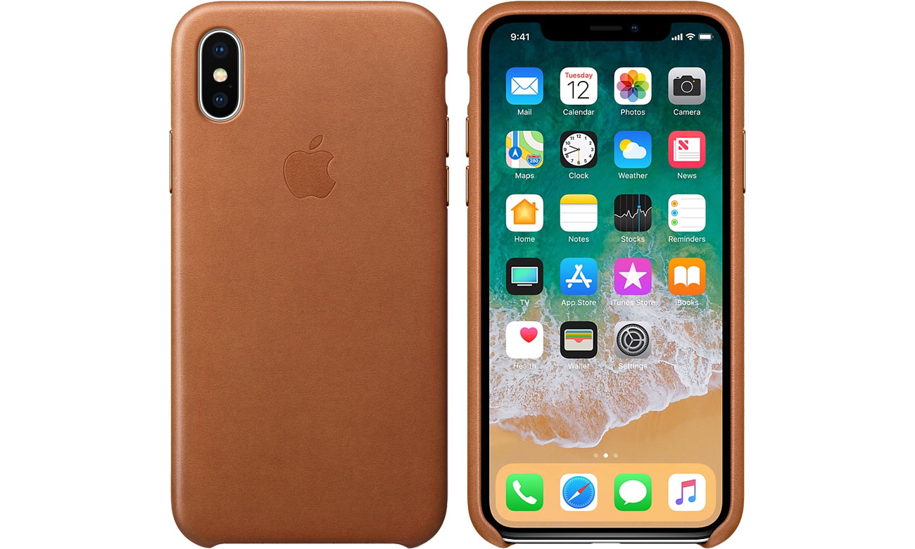 Etui Apple Leather Case do iPhone X Saddle Brown MQTA2ZM/A