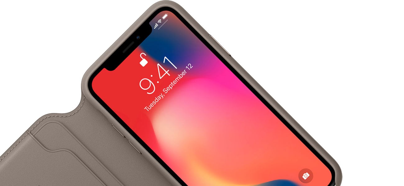 Apple Leather Folio do iPhone X