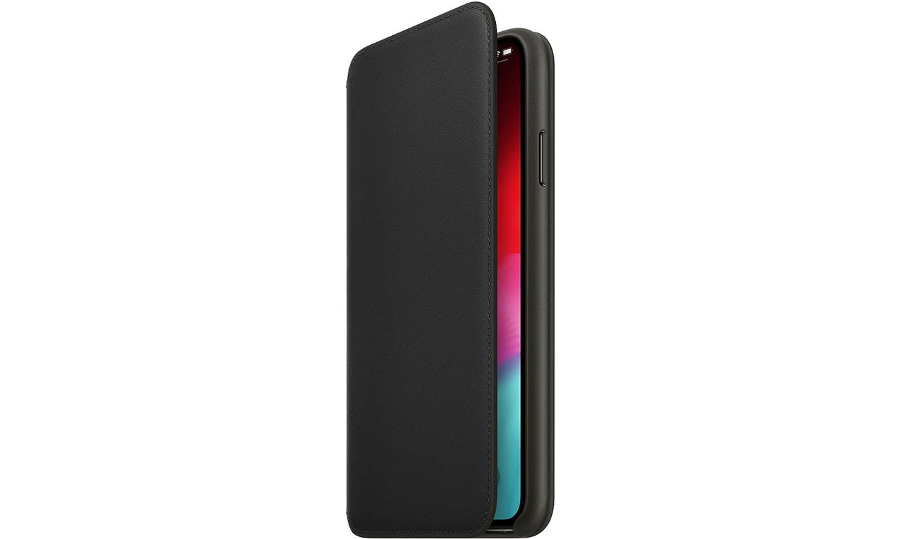 Etui z klapką Apple iPhone XS Max Leather Folio Black MRX22ZM/A