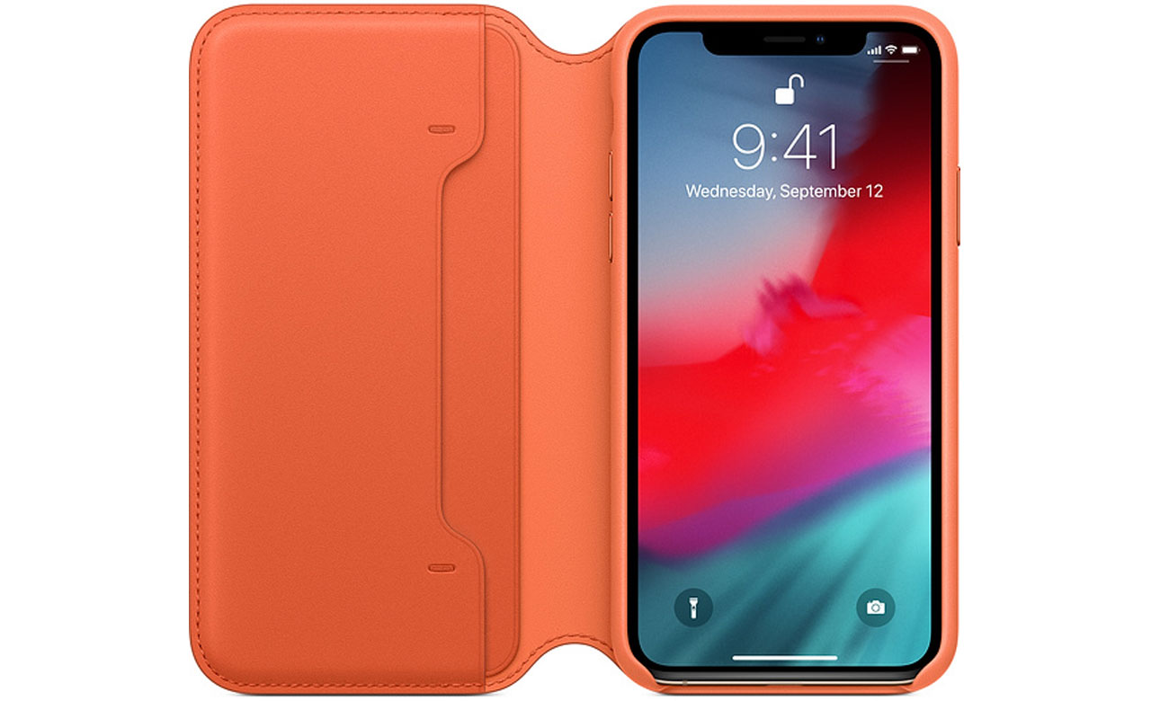 Apple Leather Folio do iPhone XS Max Schowek na karty