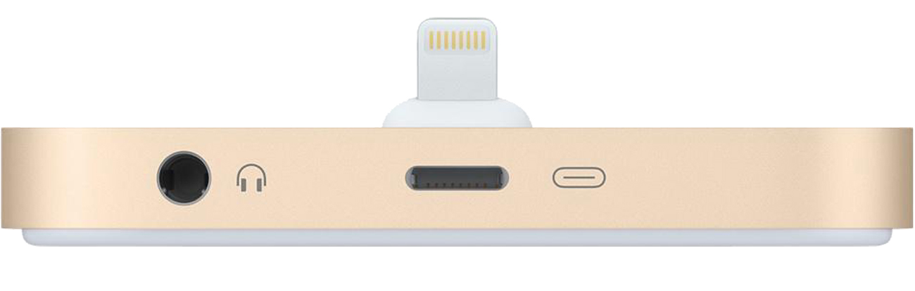 Stacja dokująca złota do smartfonu Apple Lightning do iPhone złącza