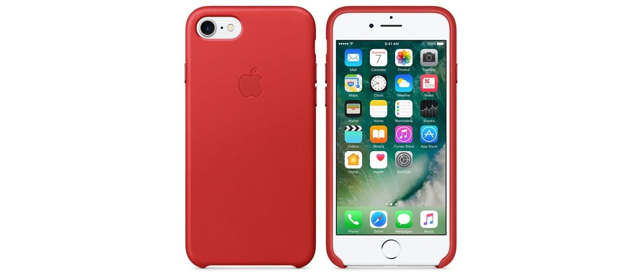 Apple Leather Case do iPhone 7 Red