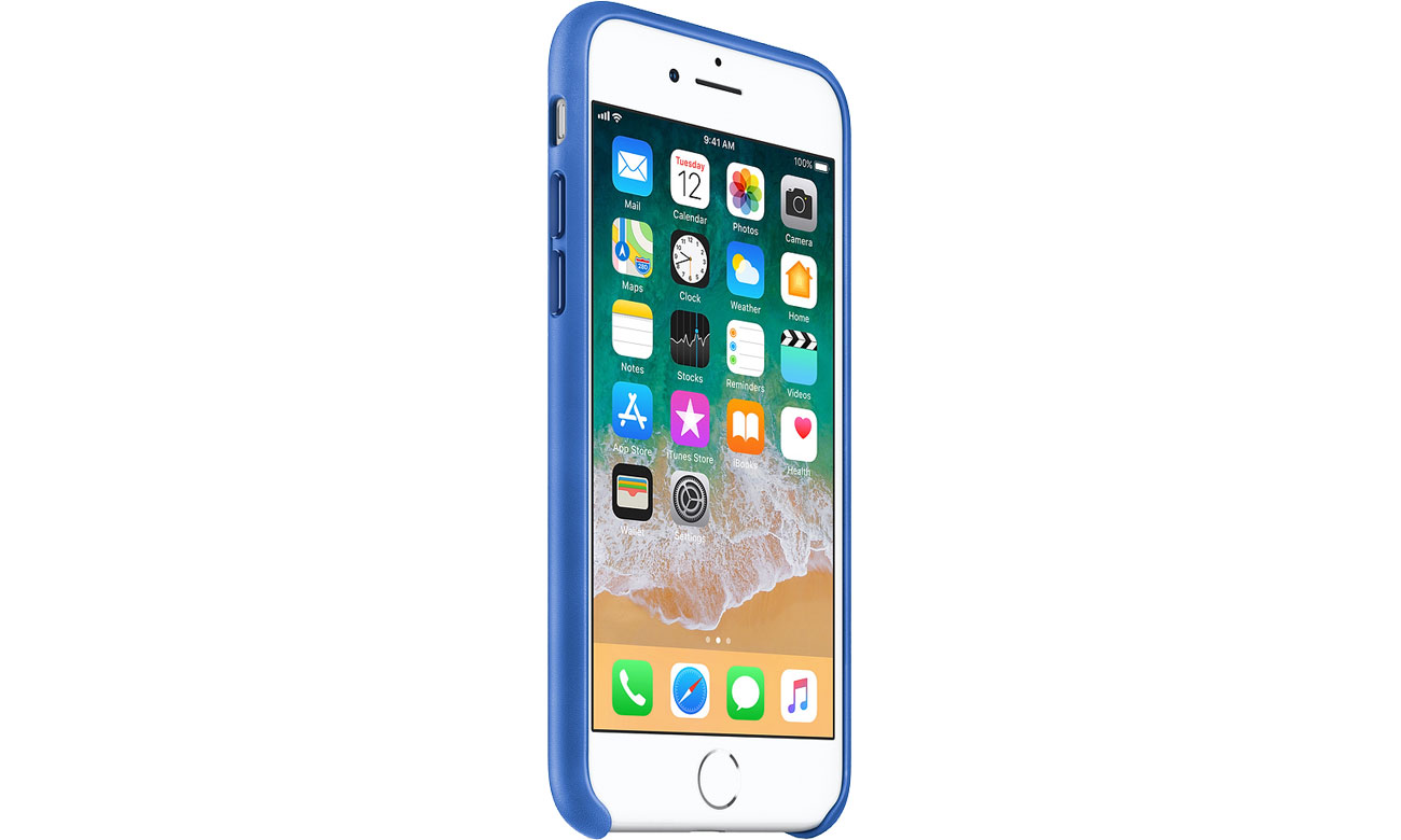 Apple Leather Case do iPhone 7/8 Electric Blue