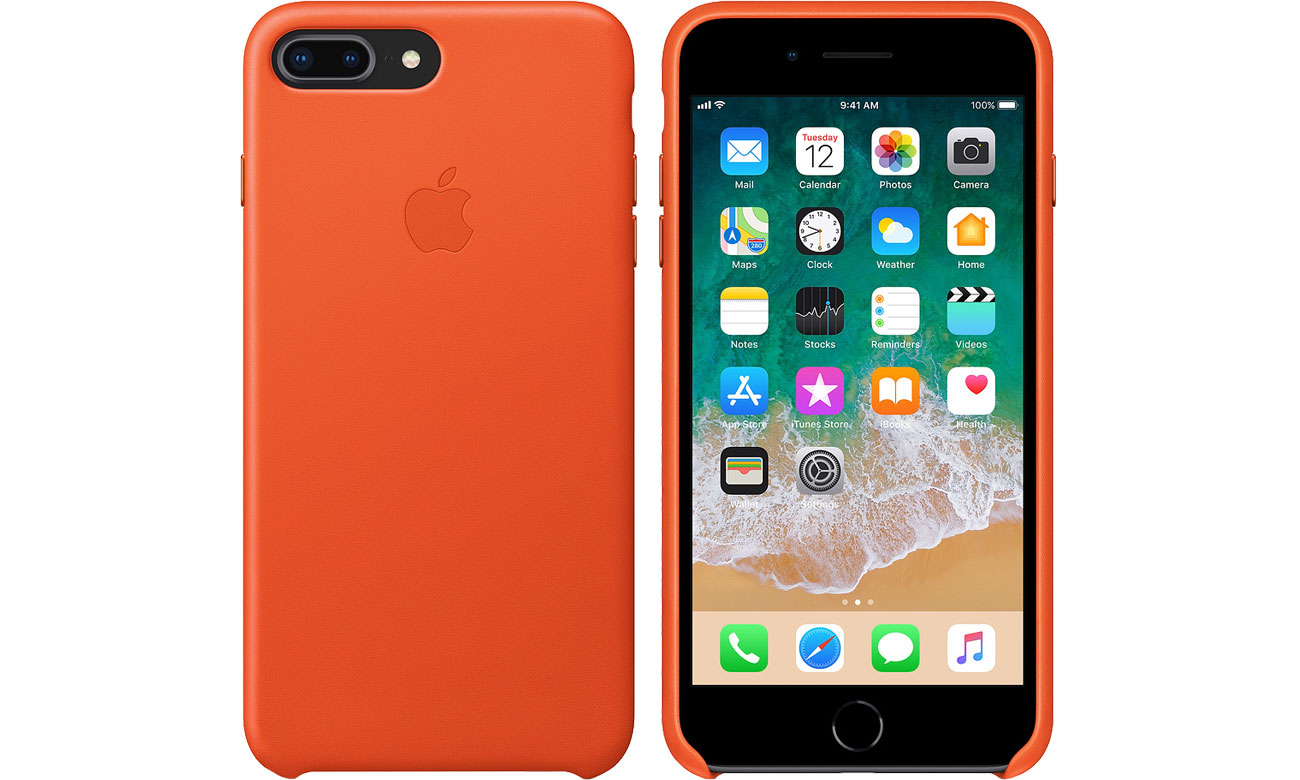 Etui Apple Leather Case do iPhone 7 Plus/8 Plus Bright Orange