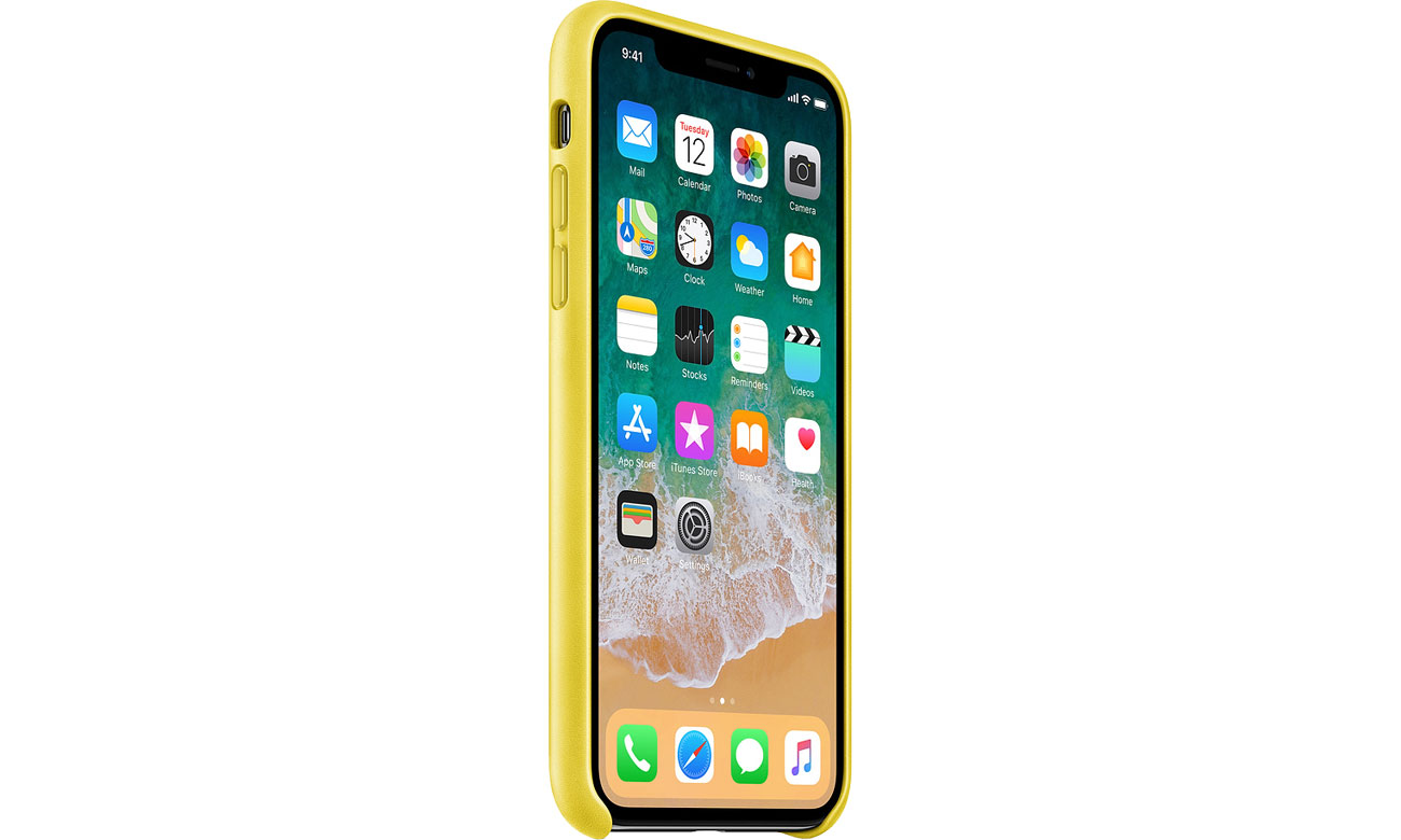 Etui skórzane Apple Leather Case iPhone X Spring Yellow