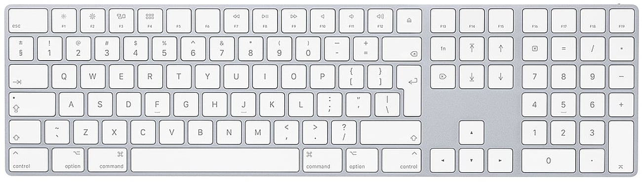 Apple Magic Keyboard z polem numerycznym biała