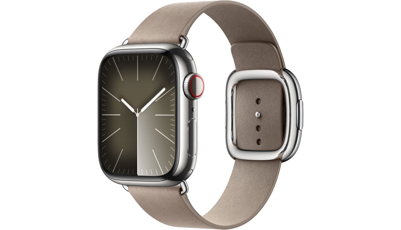 Apple Pasek z klamrą 41 mm L beż