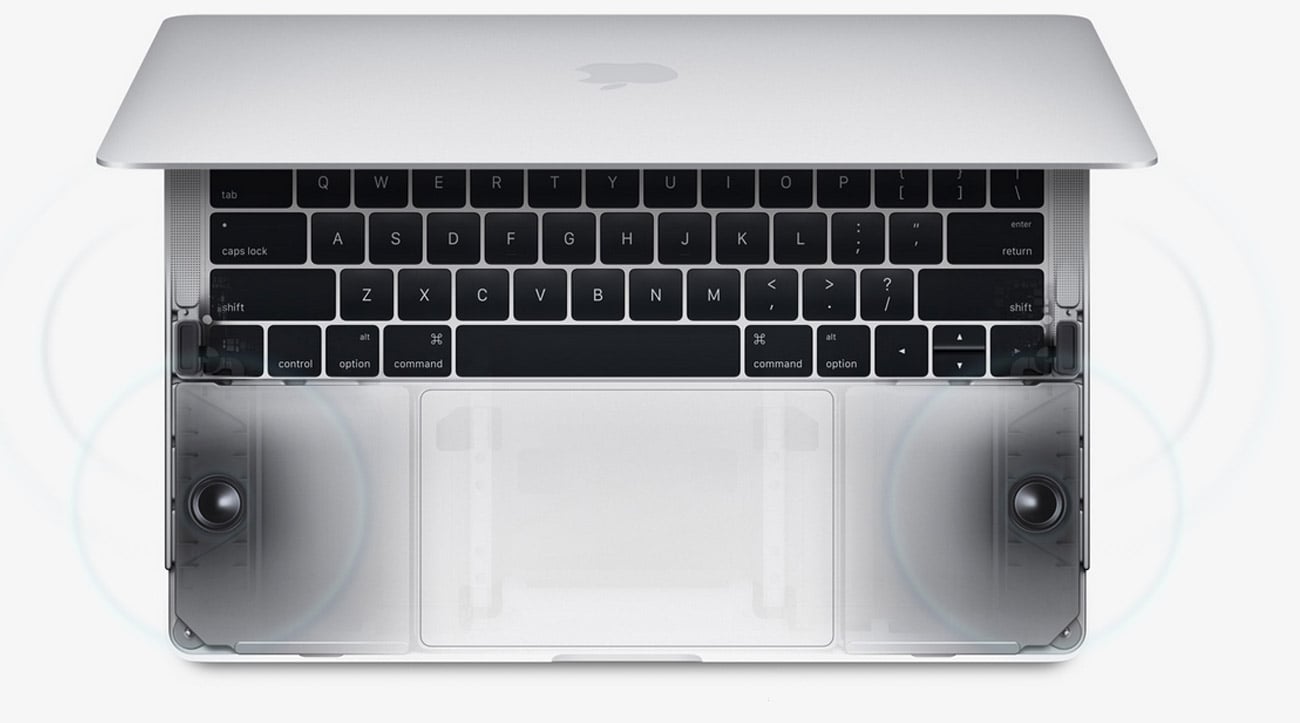 Apple MacBook Pro głosniki stereo wysokiej jakośći