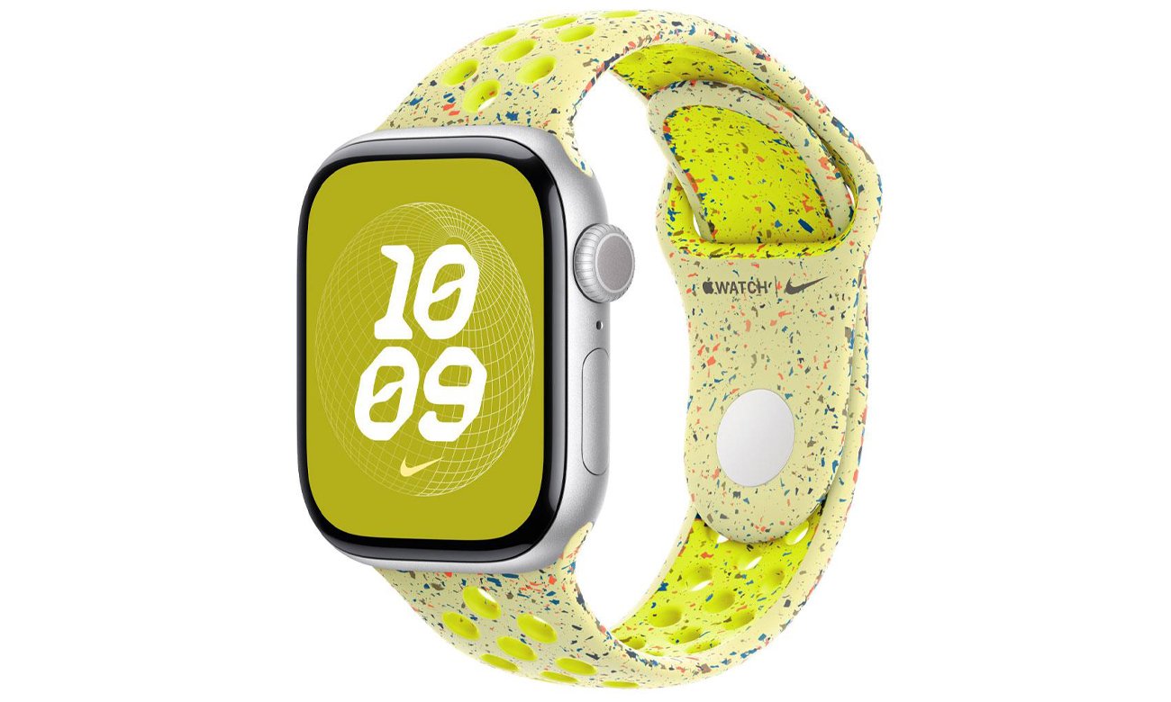 Pasek sportowy Nike 38-41mm M/L promienny/zielonożółty