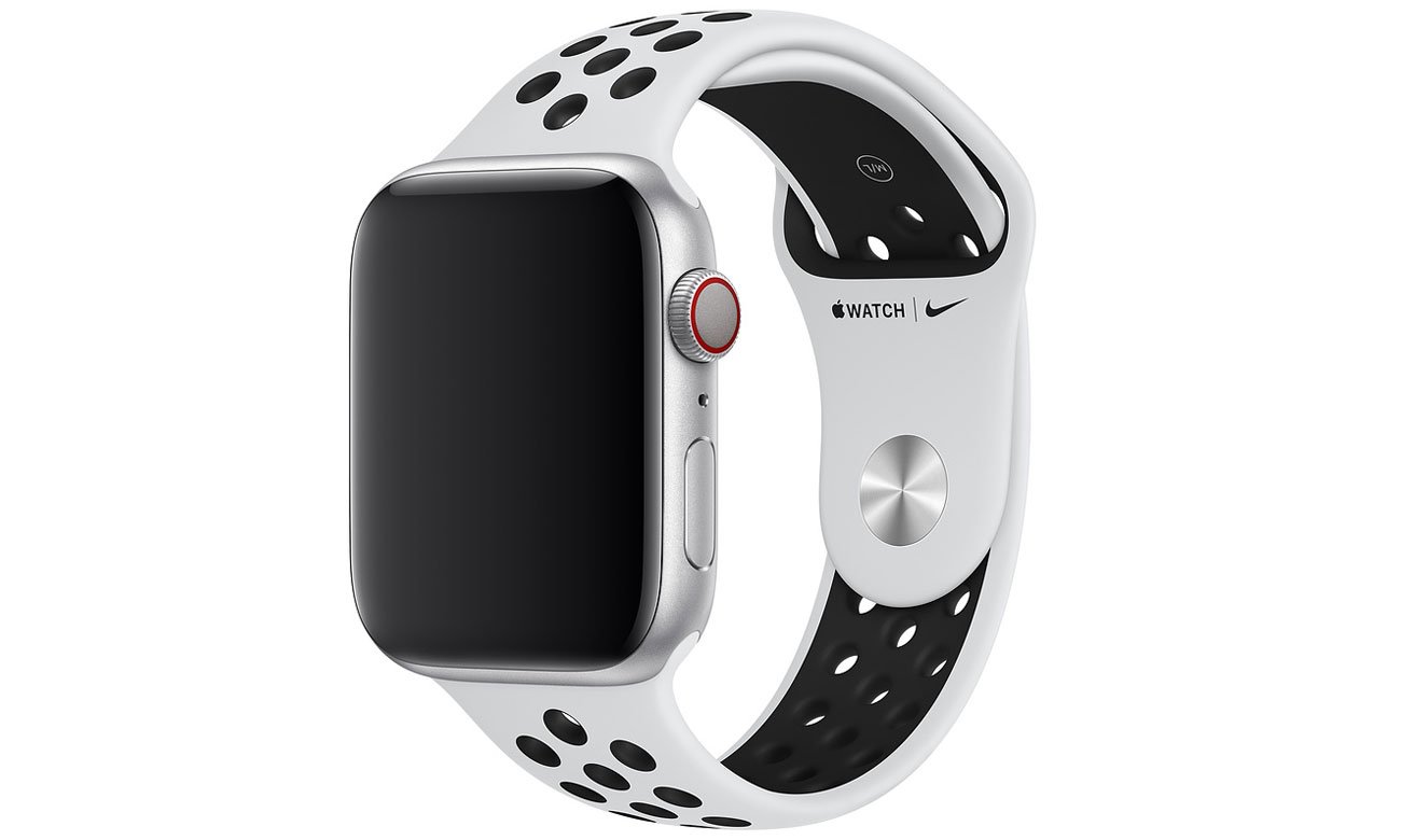 Pasek sportowy Nike w kolorze czystej platyny do Apple Watch 44 mm