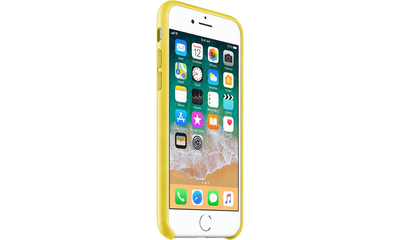 Apple Leather Case do iPhone 7/8 Spring Yellow