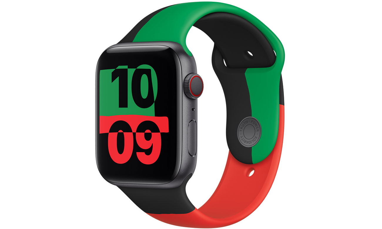 Apple Sportarmband 44 mm M/L Black Unity