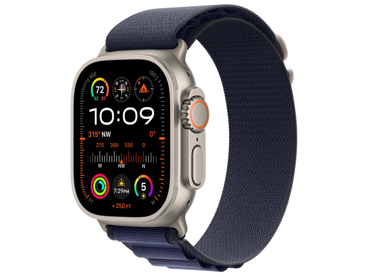 Opaska Alpine do Apple Watch 44-49 mm L Naturalny tytan/granat - Widok ogólny