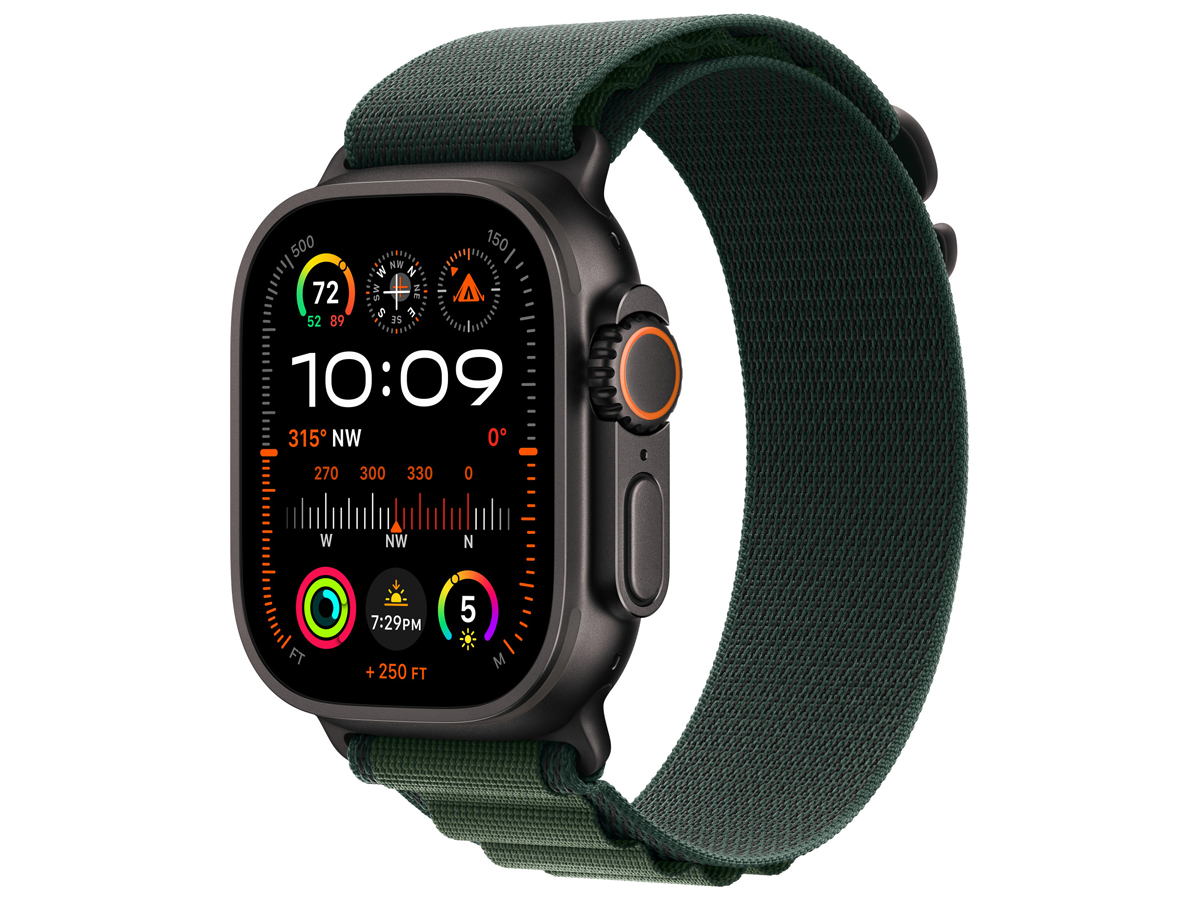 Opaska Alpine do Apple Watch 44-49 mm L Czarny tytan/ciemnozielony - Widok ogólny
