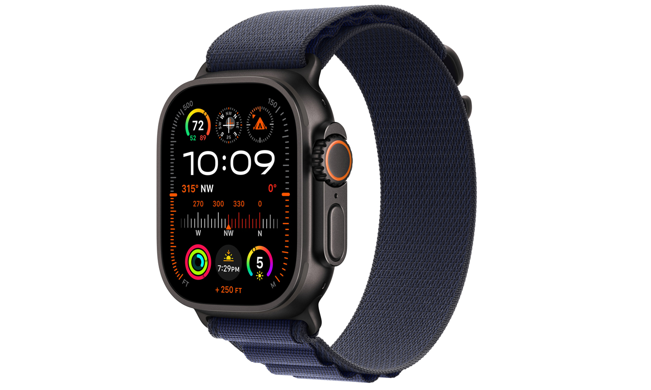 Opaska Alpine do Apple Watch 44-49 mm M Czarny tytan/granat - Widok ogólny