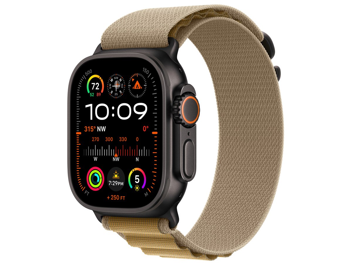 Opaska Alpine do Apple Watch 44-49 mm L Czarny tytan/beż - Widok ogólny
