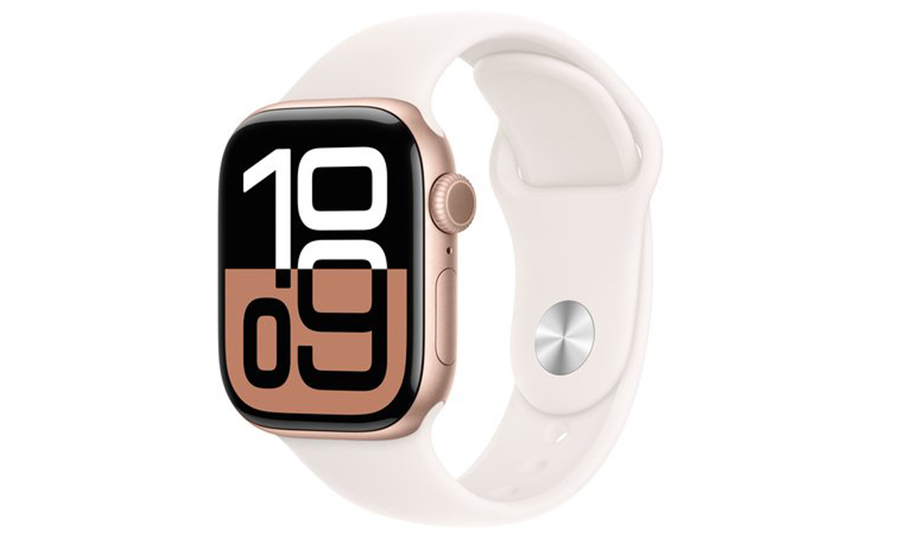 Pasek sportowy do Apple Watch 38-41 mm M/L Łagodny róż - Widok ogólny