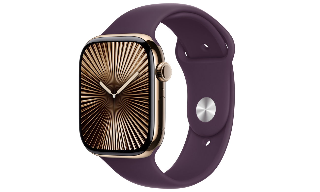 Pasek sportowy do Apple Watch 44-49 mm S/M Dojrzała śliwka - Widok ogólny
