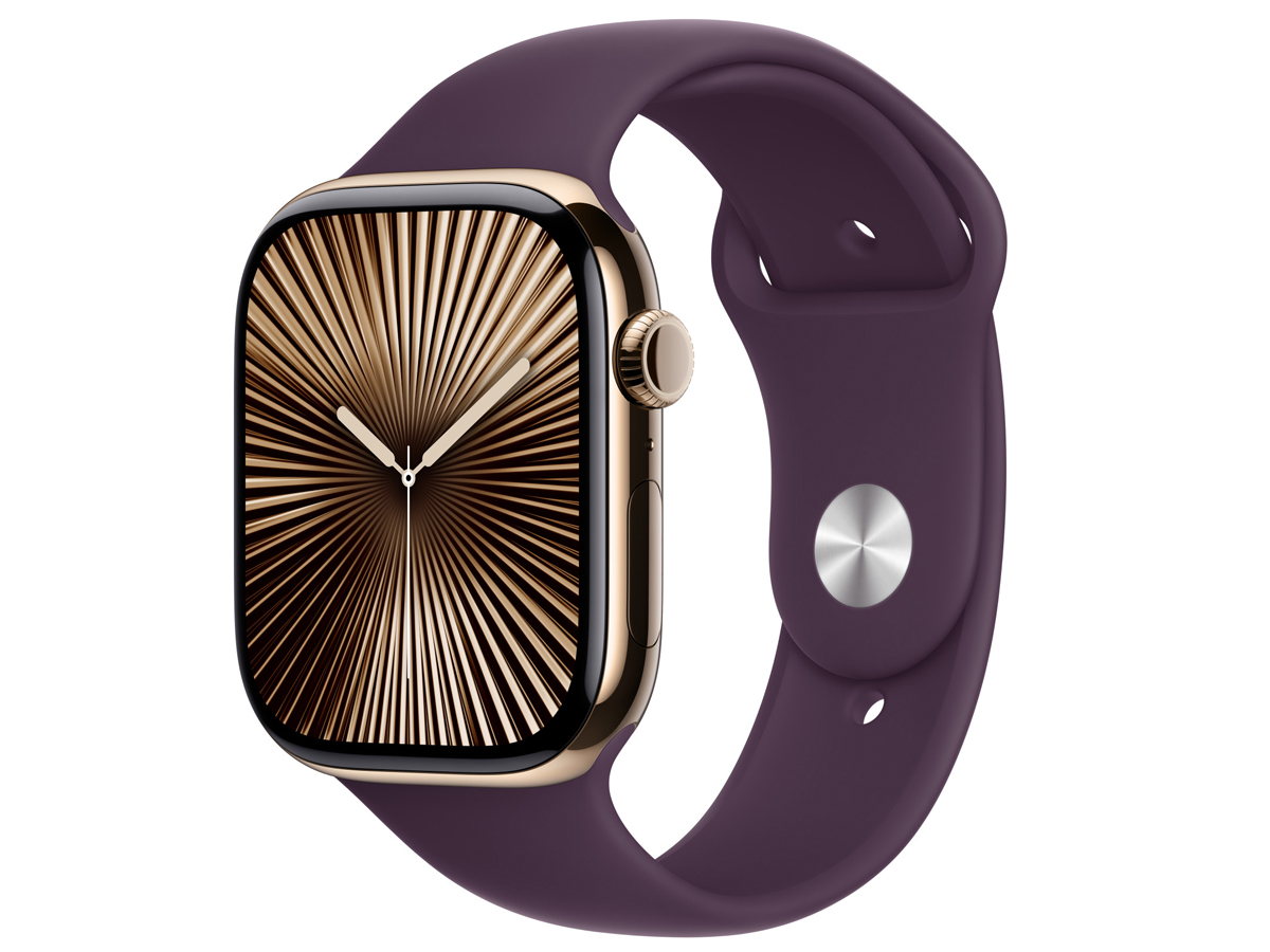 Pasek sportowy do Apple Watch 44-49 mm S/M Dojrzała śliwka - Widok ogólny