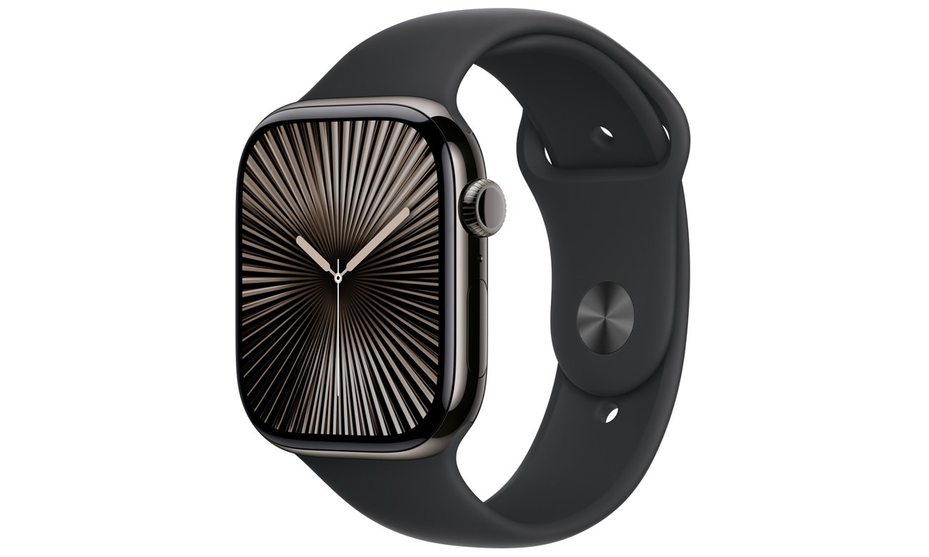 Pasek sportowy do Apple Watch 44-49 mm XL Czarny - Widok ogólny