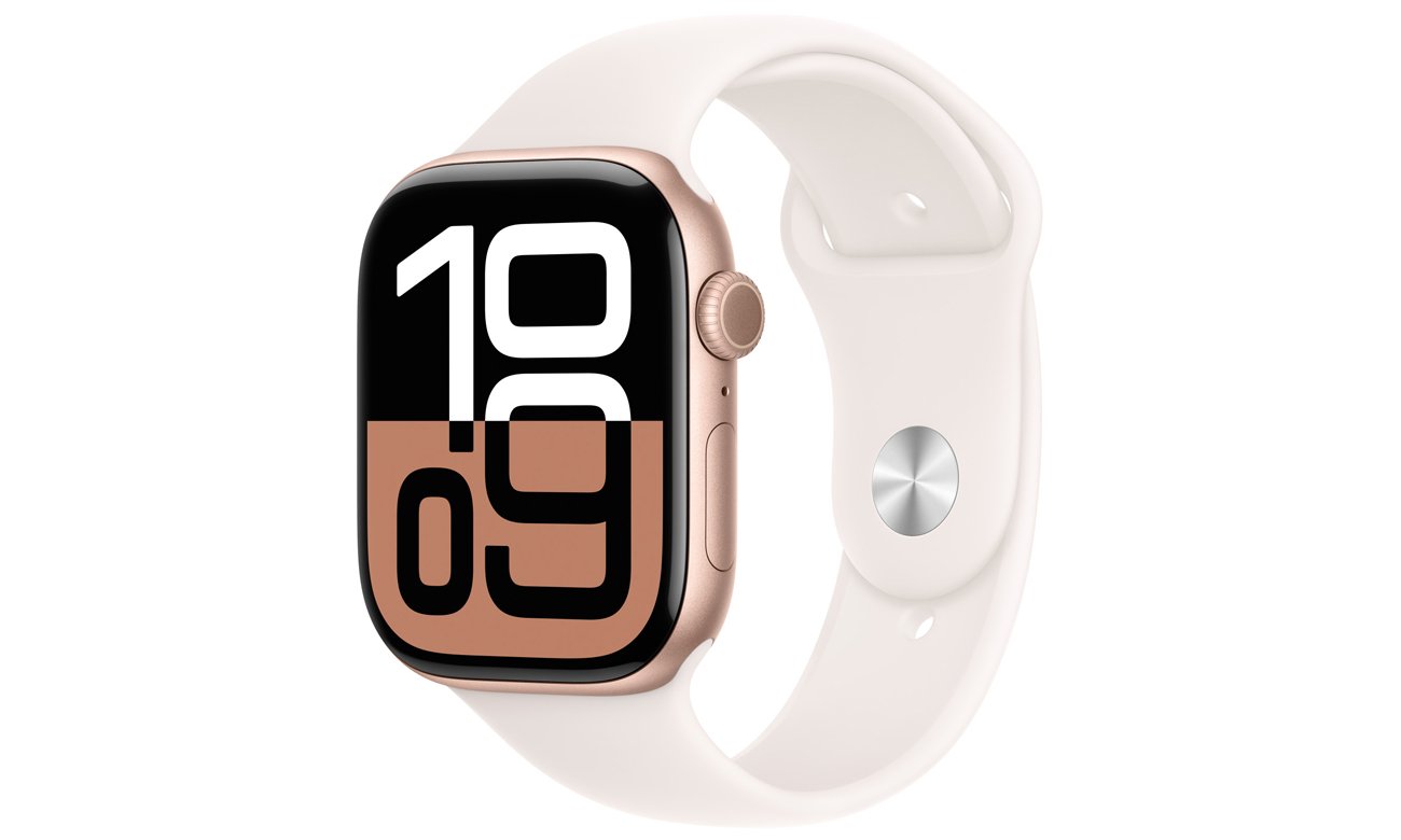 Pasek sportowy do Apple Watch 44-49 mm S/M Księżycowa poświata - Widok ogólny