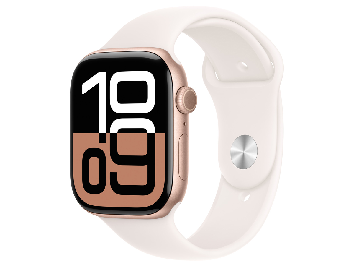 Pasek sportowy do Apple Watch 44-49 mm M/L Łagodny róż - Widok ogólny