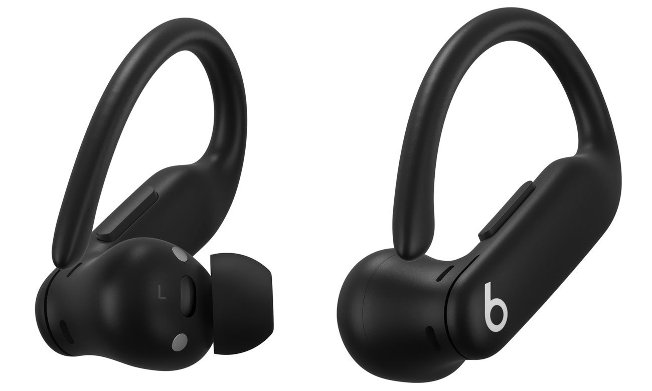 Słuchawki Apple Powerbeats Pro 2 Niedościgniona czerń - Widok lewej i prawej słuchawki