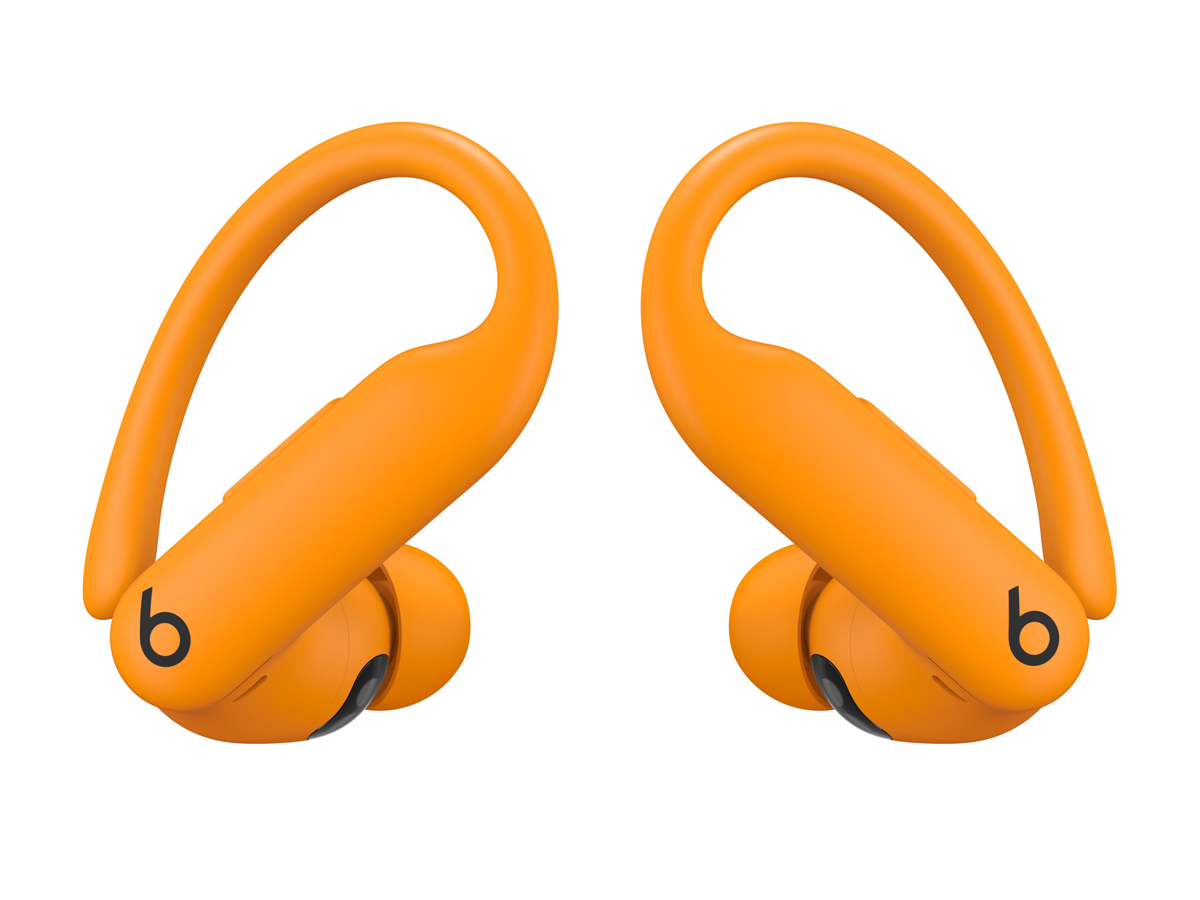 Słuchawki Apple Powerbeats Pro 2 Elektryzujący pomarańczowy - Widok lewej i prawej słuchawki