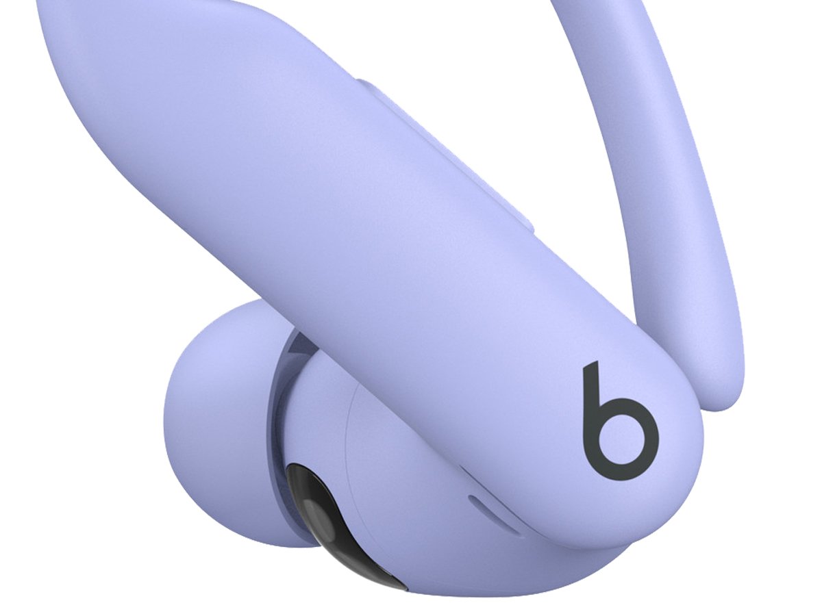 Słuchawki Apple Powerbeats Pro 2 Hiperfiolet - Zbliżenie lewej słuchawki