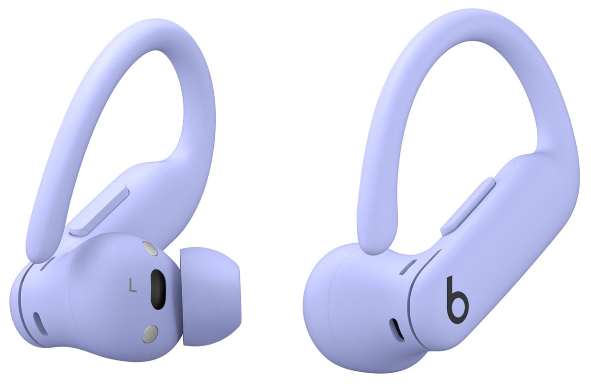 Słuchawki Apple Powerbeats Pro 2 Hiperfiolet - Widok lewej i prawej słuchawki