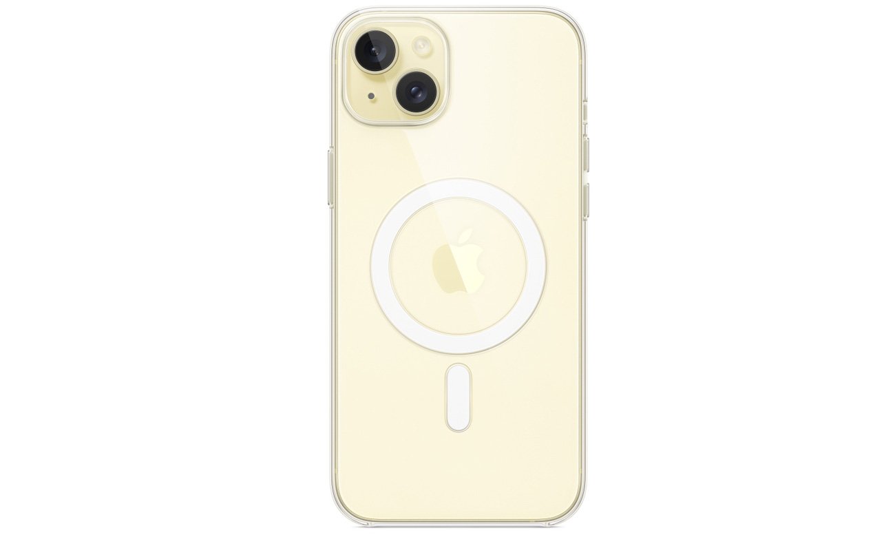 Przezroczyste etui z MagSafe do Apple iPhone 15 Plus - Widok od przodu