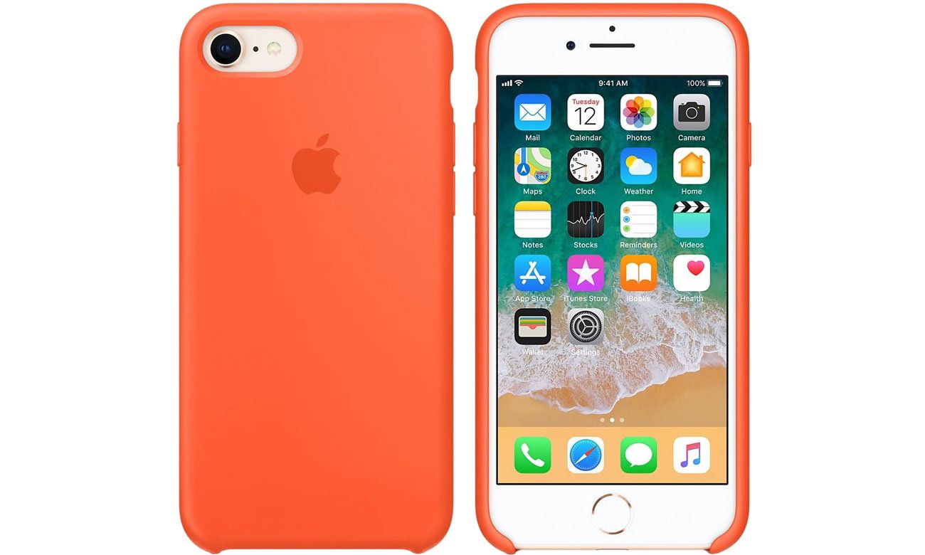 Apple Silicone Case do iPhone 7/8 Spicy Orange
