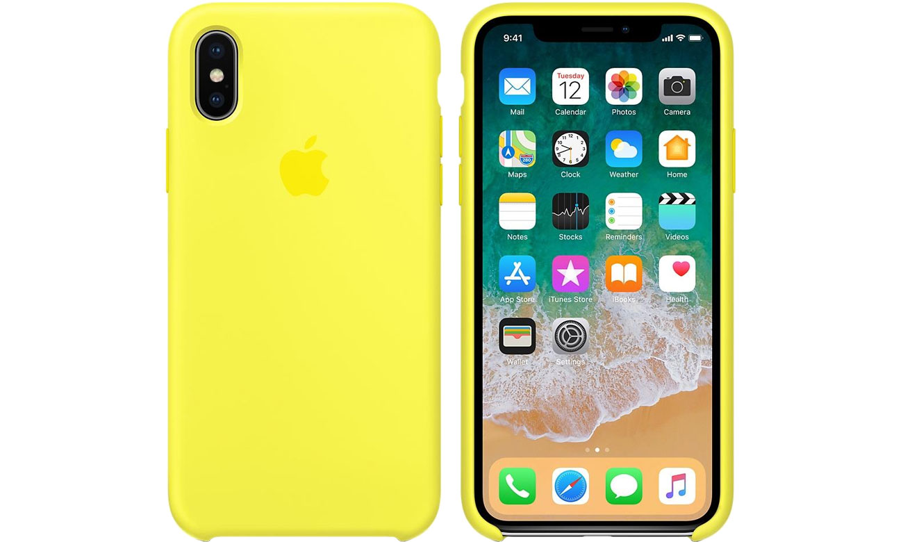 Apple Silicone Case do iPhone X Flash