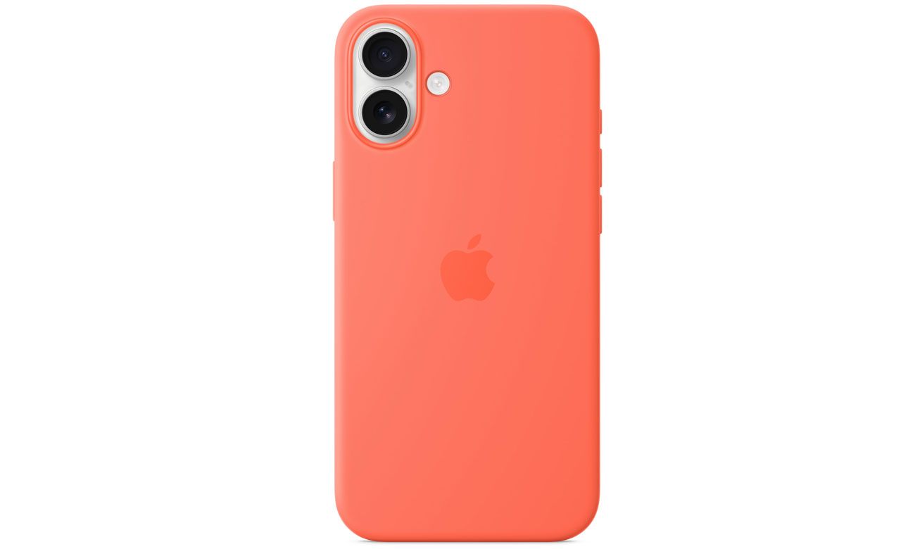 Silikonowe etui MagSafe do Apple iPhone 16 Plus mandarynkowy