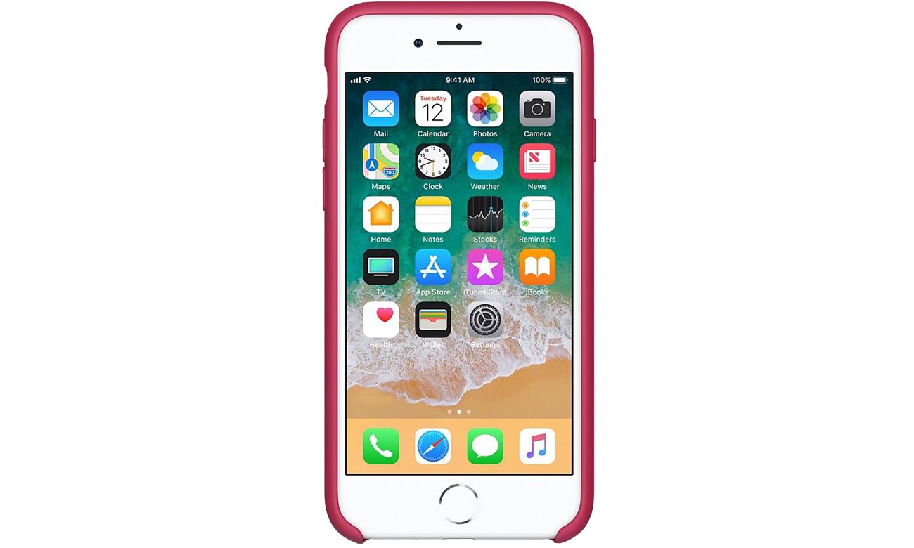 Apple Silicone Case do iPhone 7/8 Rose Red