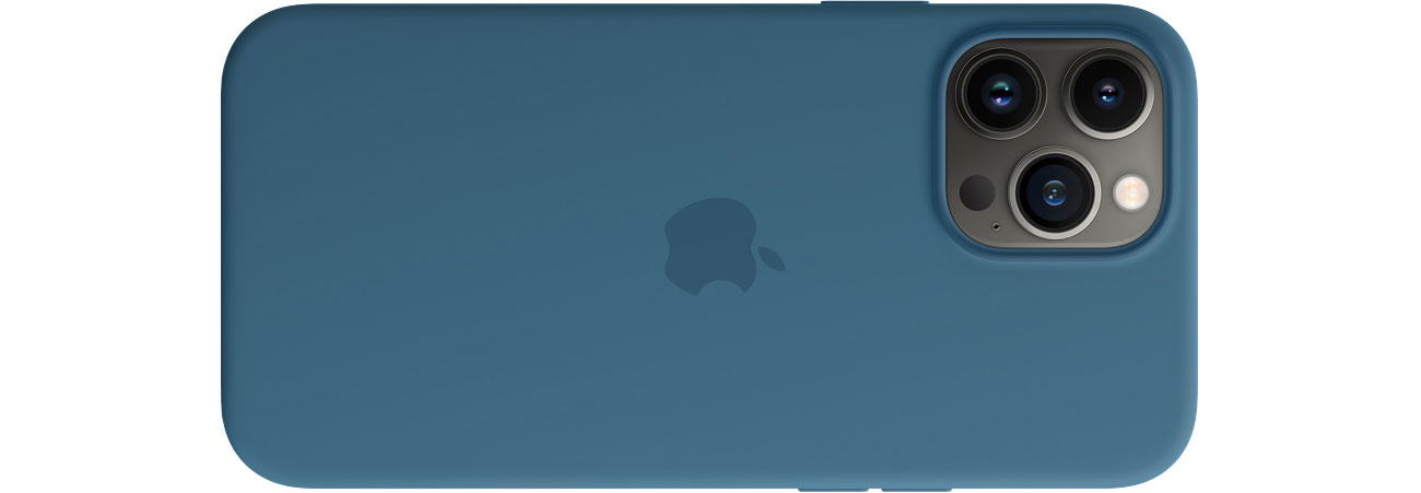 Silikonowa obudowa do iPhone 13 Pro Max zielonomodry