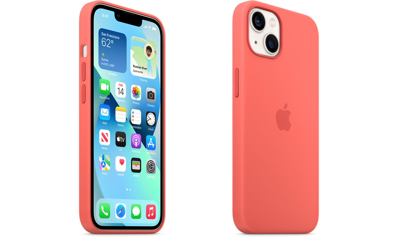 Silikonowa obudowa do iPhone 13 róż pomelo