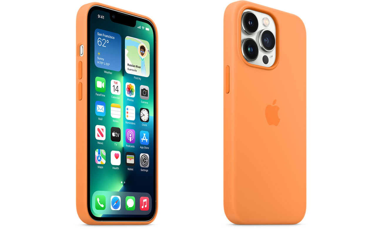 Silikonowa obudowa do iPhone 13 Pro miodowy