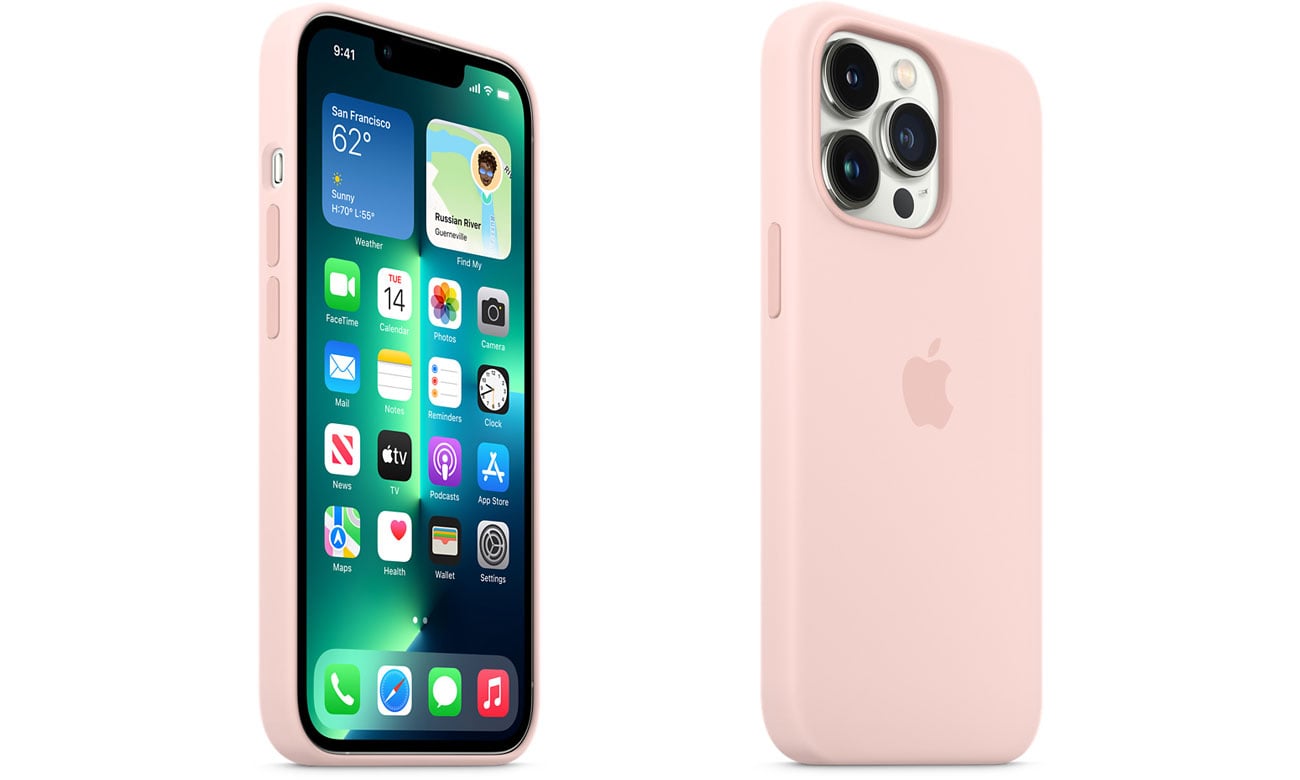 Silikonowa obudowa do iPhone 13 Pro kredowy róż