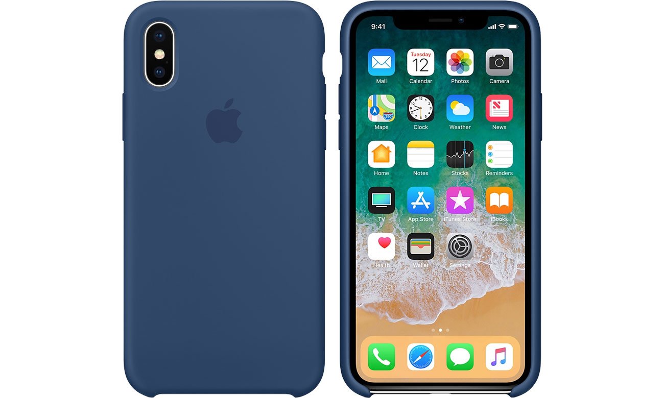 Apple Silicone Case iPhone X Blue Cobalt MQT42ZM/A