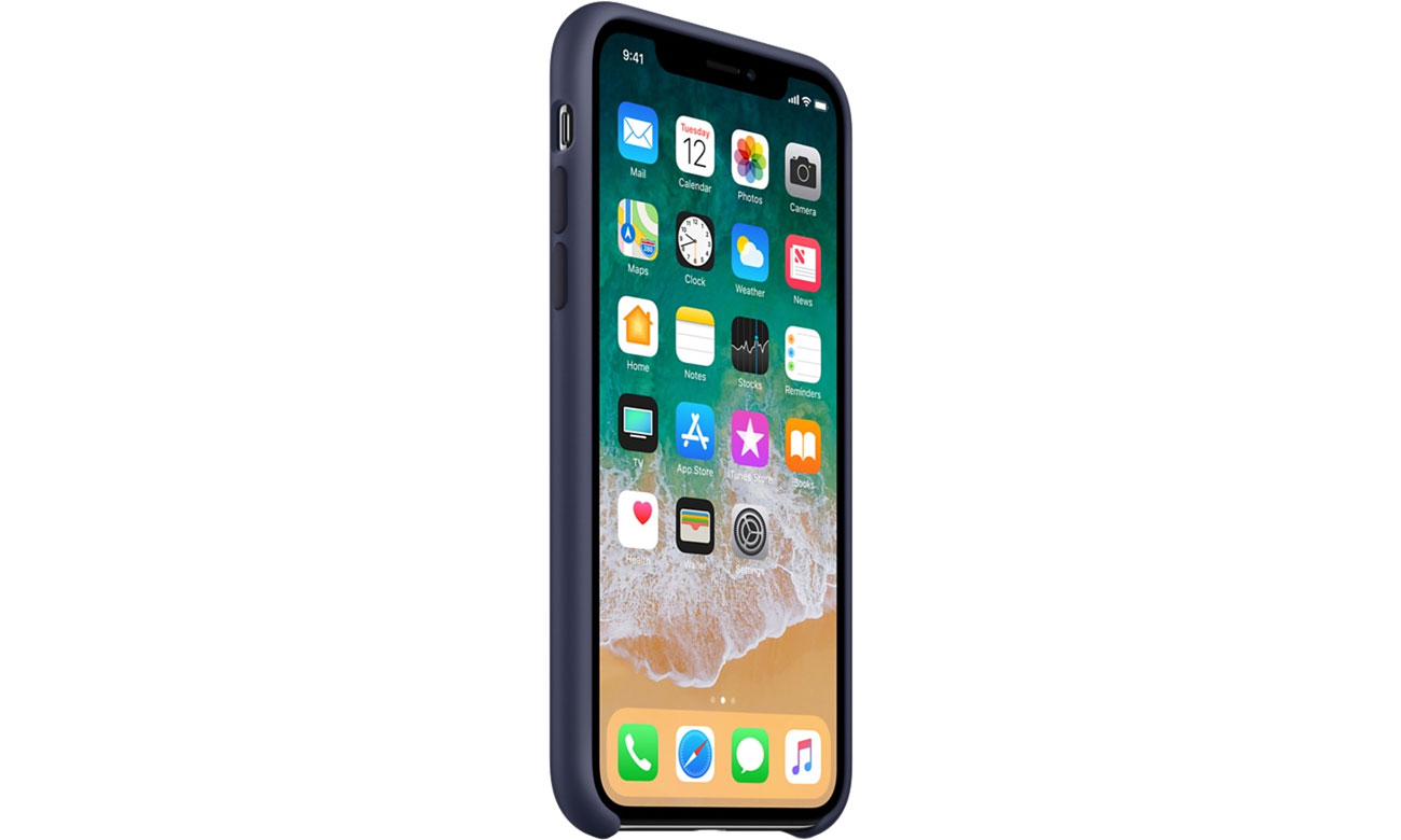 Apple Silicone Case do iPhone X Midnight Blue Dopasowanie