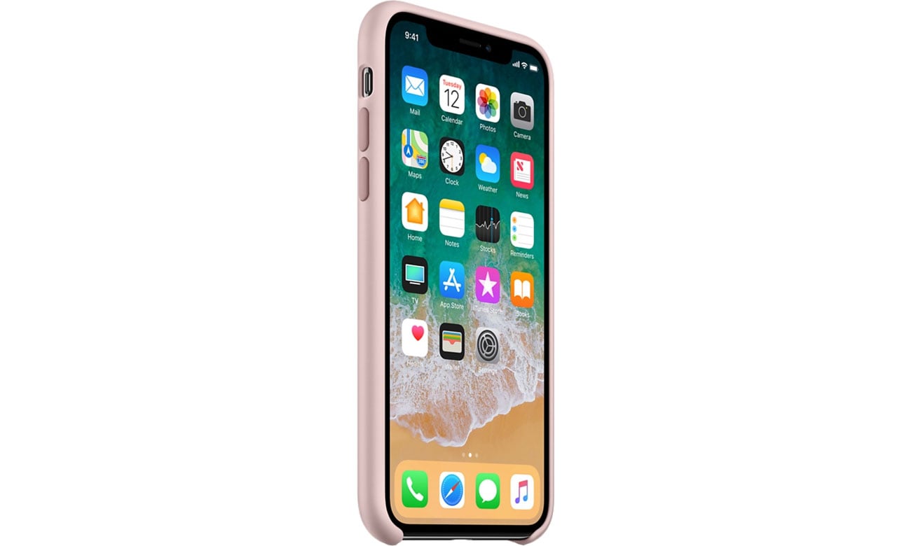 Apple Silicone Case do iPhone X Pink Sand Dopasowanie
