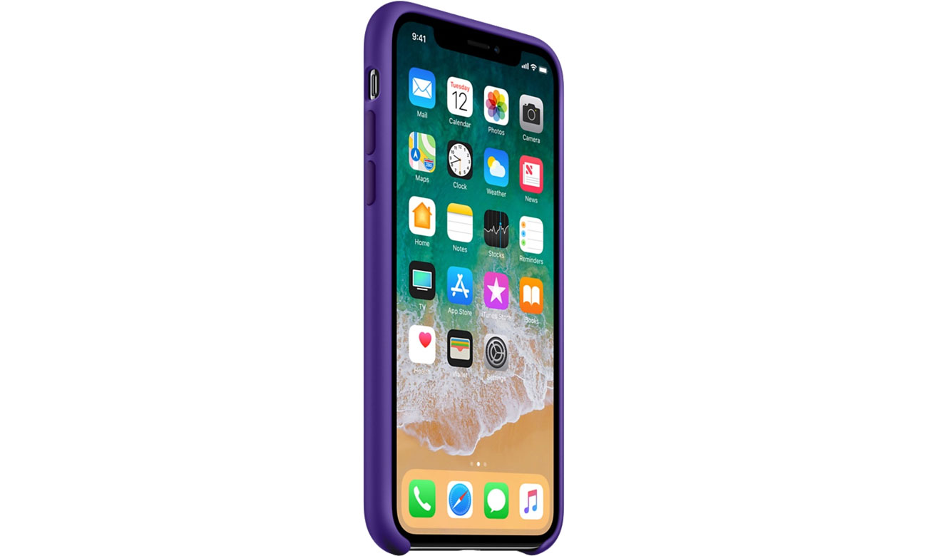 Apple Silicone Case do iPhone X Ultra Violet Dopasowanie