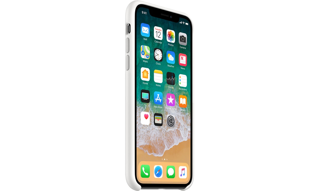 Apple Silicone Case do iPhone X White Dopasowanie